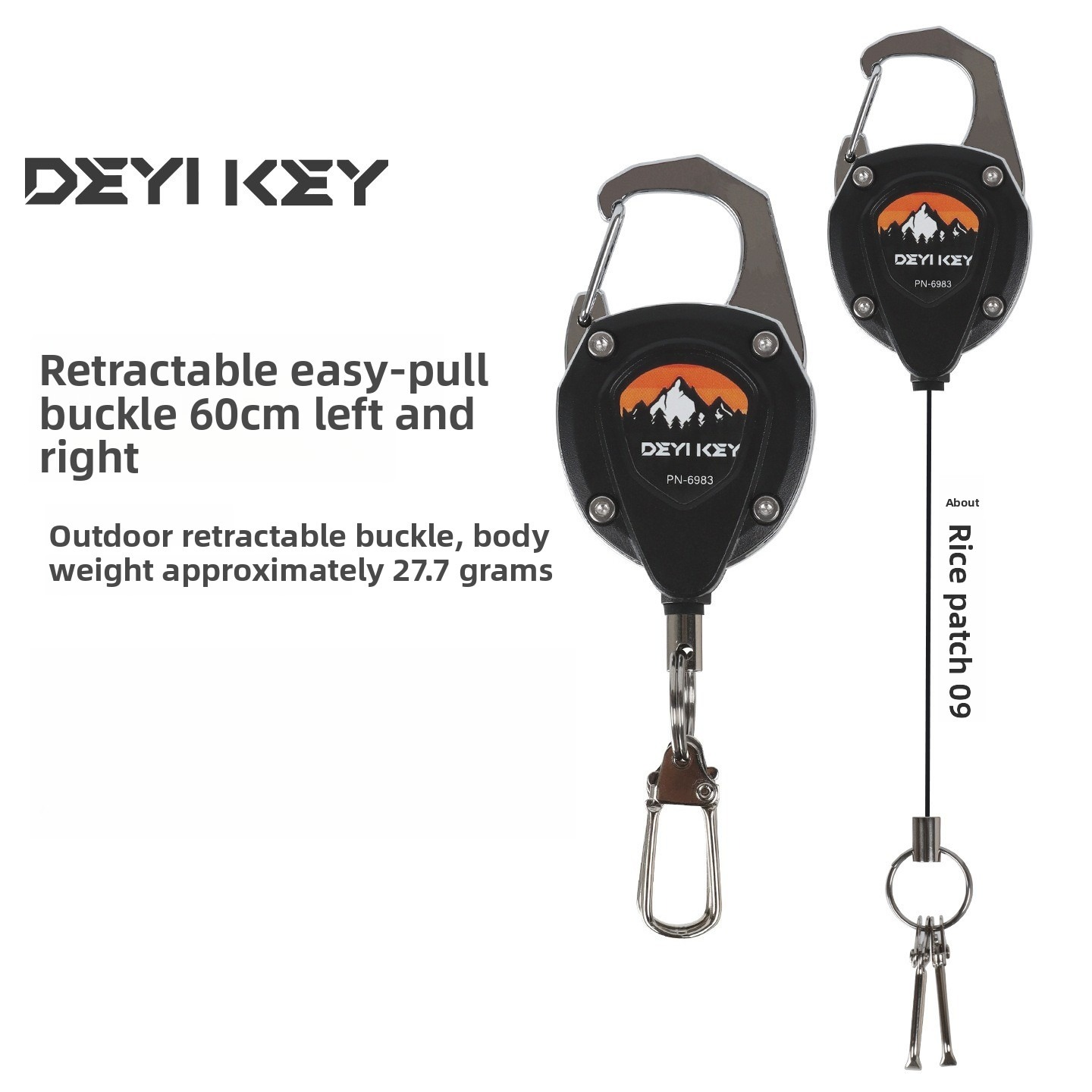 Conventional Reel - Wytrzymały zwijany brelok do kluczy z
